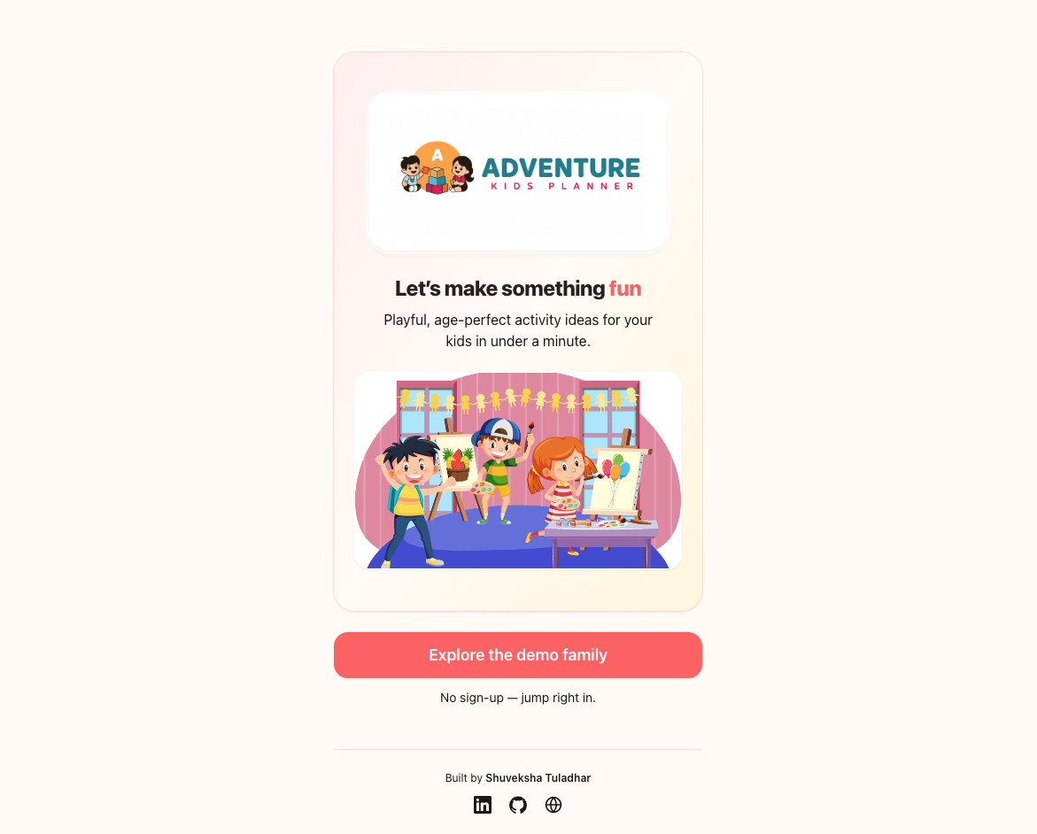 Adventure Kids Planner Screenshot