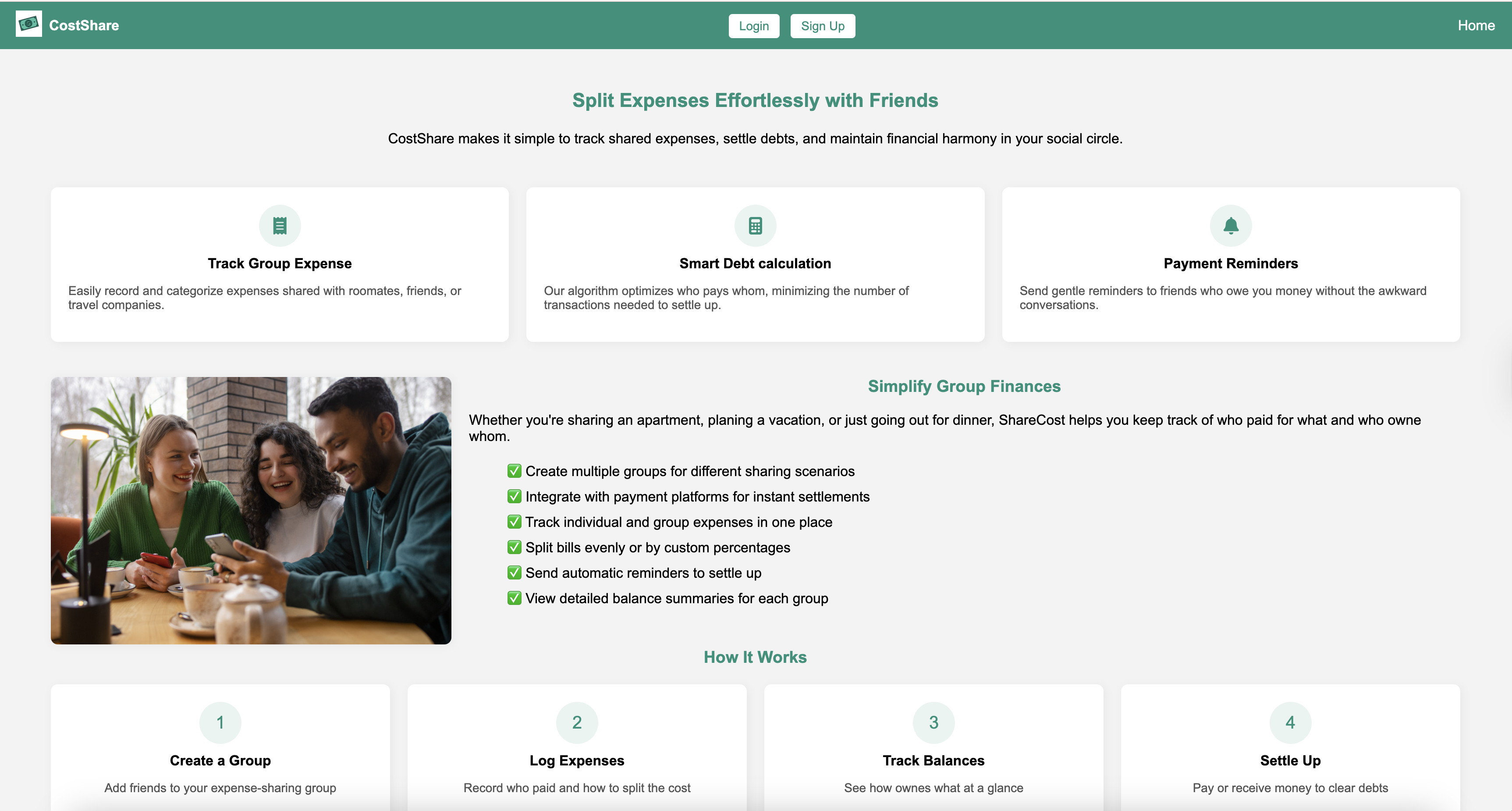 CostShare Screenshot